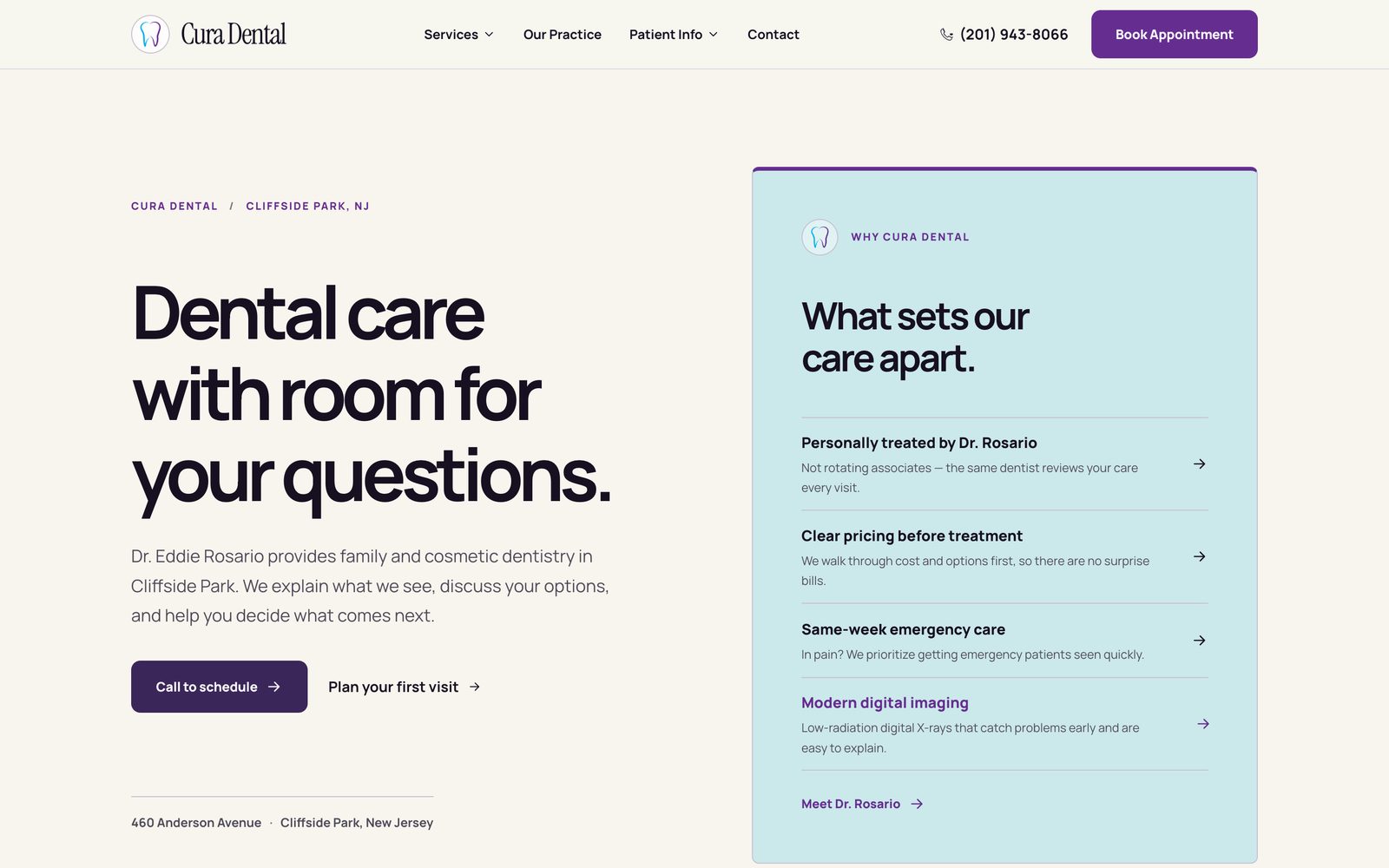 Cura Dental — view work
