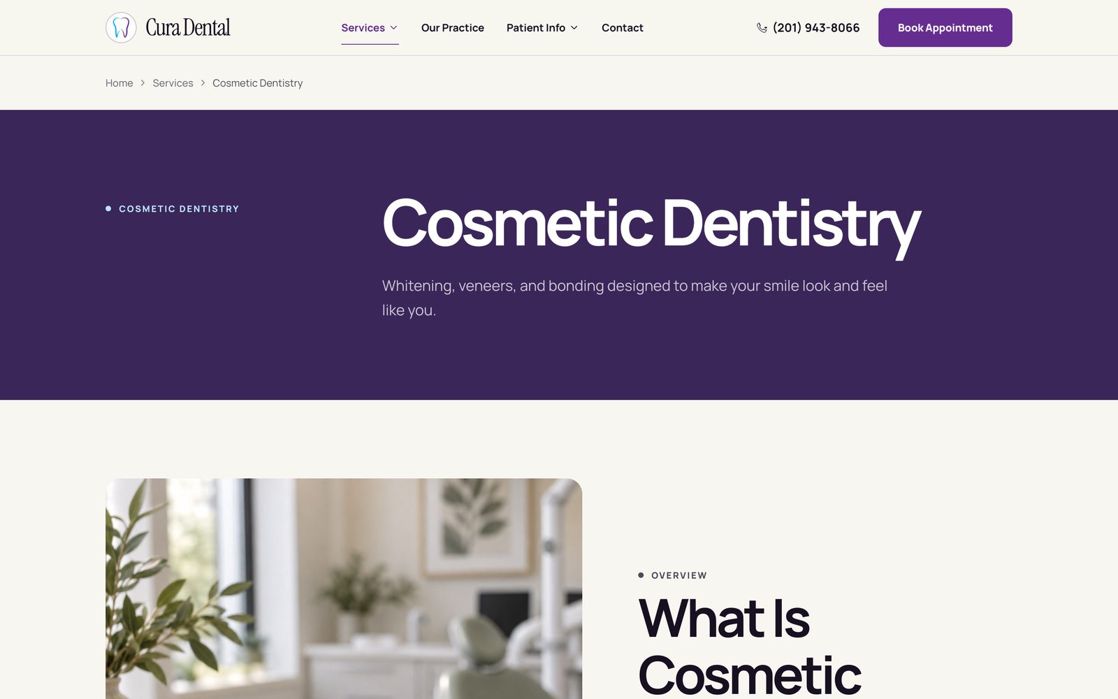 Cosmetic Dentistry service page