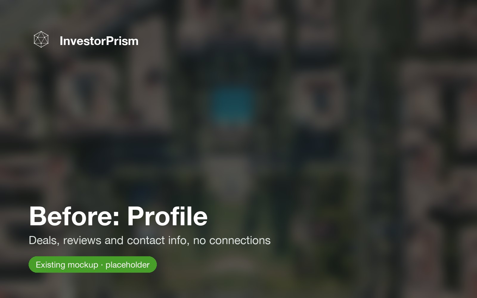 Profile — deals, reviews and contact info, but no connections